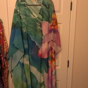 Soft Surroundings Floral Print Kaftan/Dress